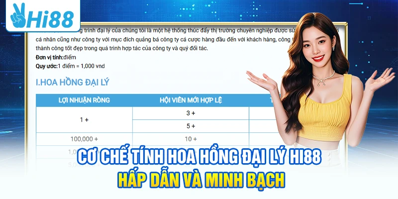 HI88 | Nhà Cái Online HI88 Top #1 | Đăng Ký Tặng 888K Cơ chế tính hoa hồng đại lý HI88 hấp dẫn và minh bạch